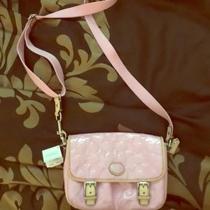 Coach cross body bag - light pink